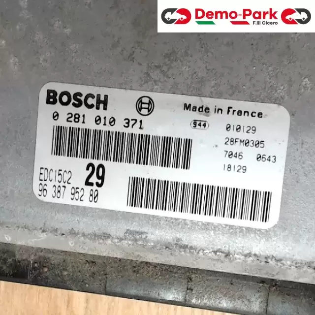 CENTRALINA MOTORE CitroЁn C5 - 2.2 HDI BOSCH 0 281 010 371      EDC15C2 9638795280 0