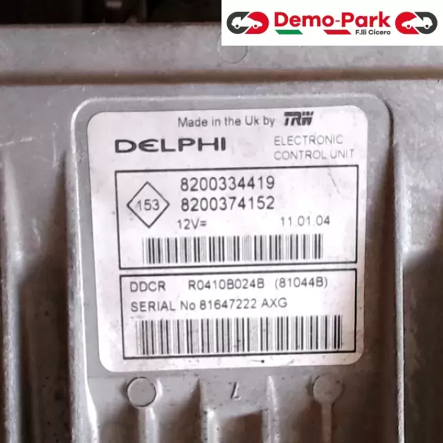 CENTRALINA MOTORE Renault MEGANE 1.5 DCI DELPHI DDCR  R0410B024B   81044B 1