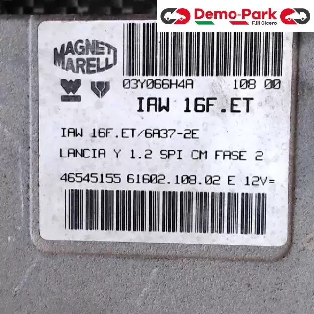 CENTRALINA MOTORE Lancia Y - 1.2 IAW 16F.ET/6A37-2E 0