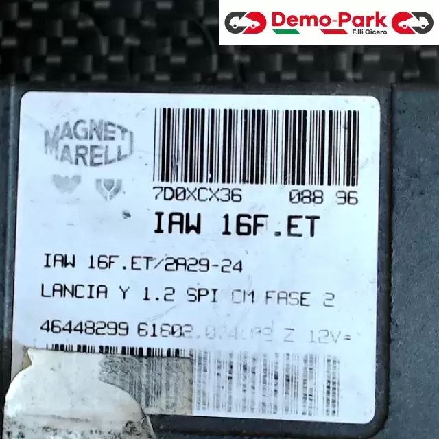 CENTRALINA MOTORE Lancia Y - 1.2 IAW 16F.ET/2A29-24 1