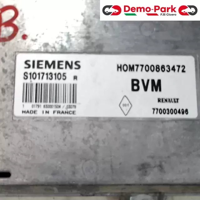 CENTRALINA MOTORE Renault TRAFIC SIEMENS S101713105     HOM7700863472 1