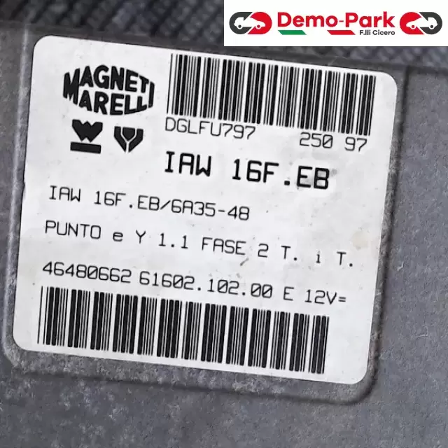 CENTRALINA MOTORE Lancia YPSILON 1.1 IAW 16F.EB/6A35-48 1