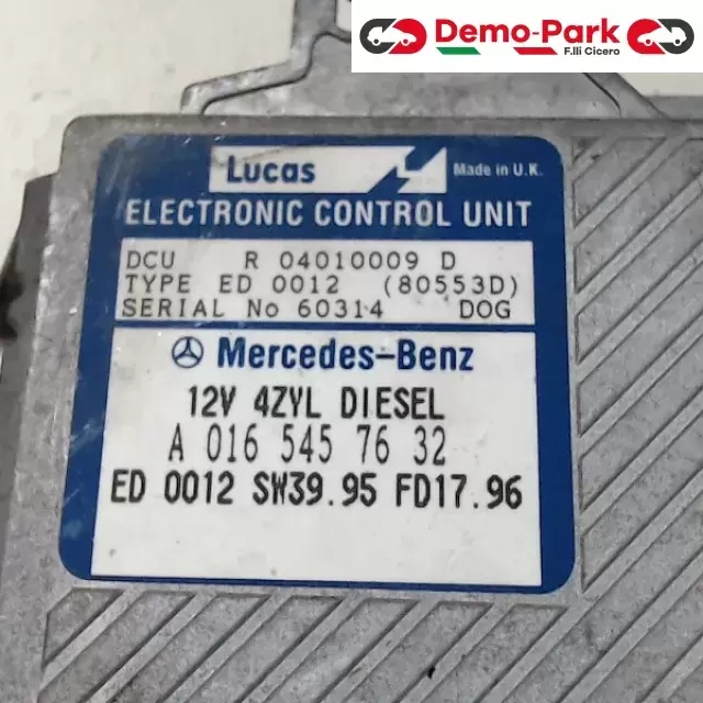 CENTRALINA MOTORE Mercedes-benz CLASSE E - 250 D LUCAS DCU R04010009D 1