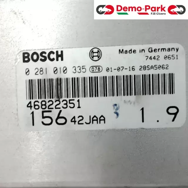 CENTRALINA MOTORE Alfa Romeo 156 - 1.9 JTD BOSCH 0 281 010 335  46822351 1