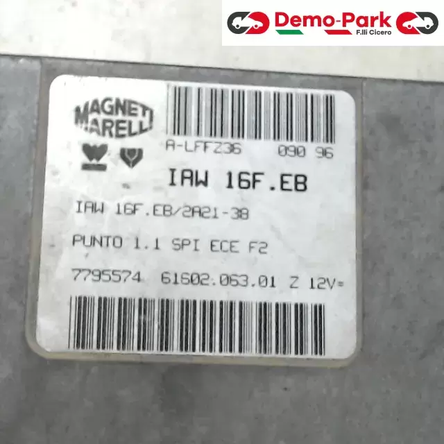 CENTRALINA MOTORE Fiat PUNTO I SERIE - 1.1 IAW 16F.EB/2A21-38     A-LFFZ36 1