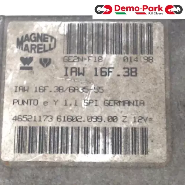 CENTRALINA MOTORE Lancia Y - 1.1 IAW 16F.3B/6A35-55 1