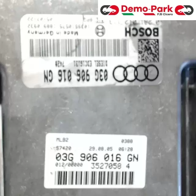 CENTRALINA MOTORE Audi A4 2.0 TDI 03G906 016 GN 2