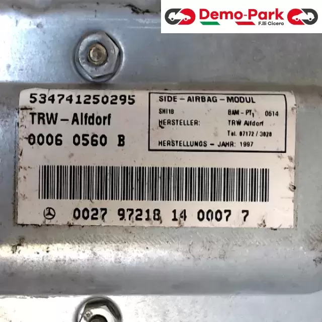 AIRBAG PORTIERA ANT.  SX MERCEDES-BENZ Mercedes-benz Classe C 00060560B 1