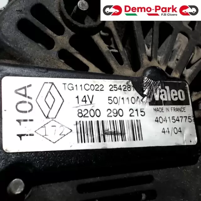 ALTERNATORE RENAULT MEGANE  Renault MEGANE - 1.9 DCI 8200290215 2