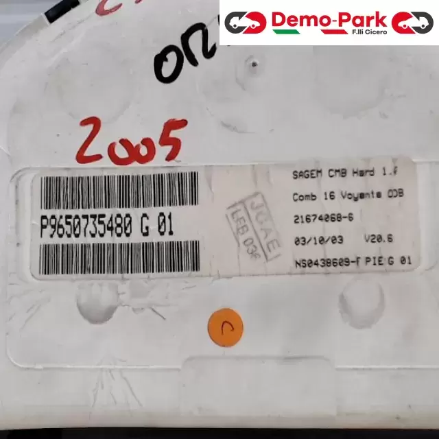 QUADRO CITROEN C3 CitroЁn C3  1.4 HDI P9650735480 G 01 2