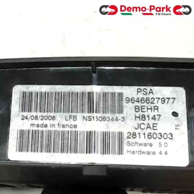 COMANDO CLIMA PEUGEOT 307 2° SERIE Peugeot 307 2° SERIE 9646627977 2