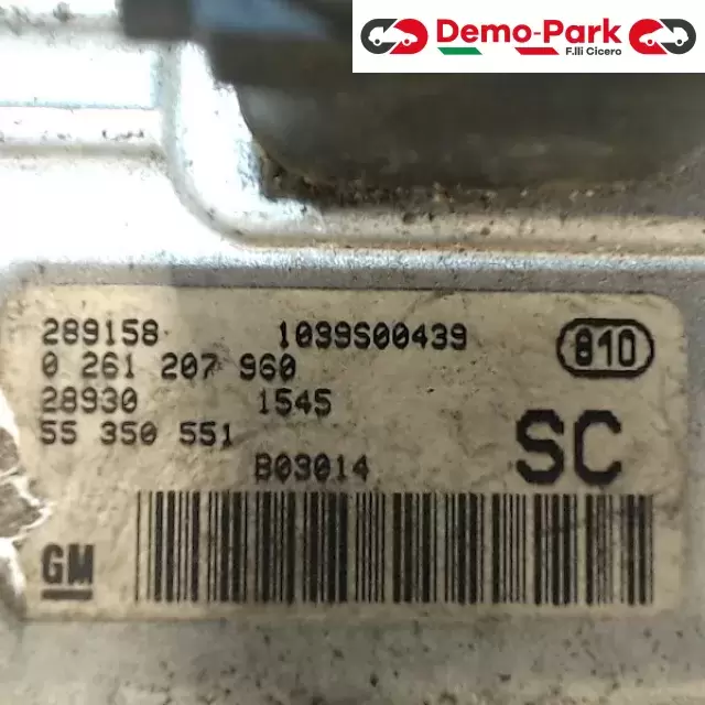 CENTRALINA MOTORE Z10XE Opel CORSA 1.0 3 CILINDRI 0 261 207 960  2