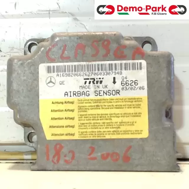 CENTRALINA AIRBAG Mercedes-benz CLASSE A - 180 A169820662 0