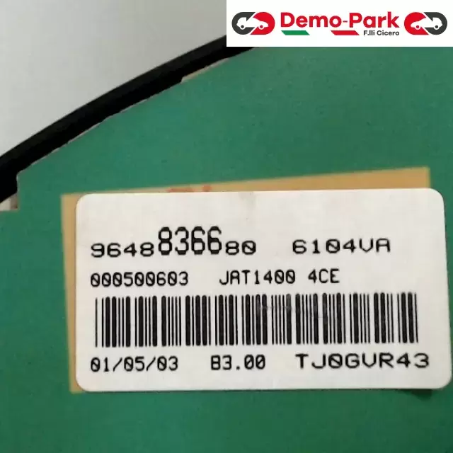 QUADRO STRUMENTI Peugeot 206 - 1.1 9648836680 2