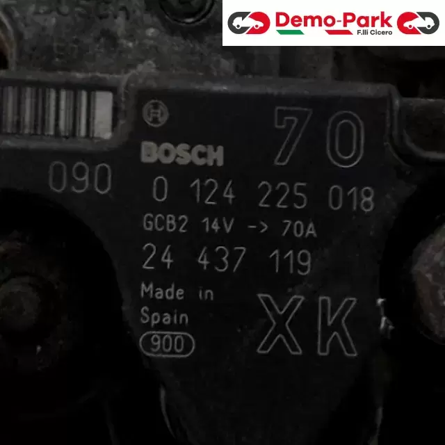 ALTERNATORE 70A Opel AGILA - 1.2 0 124 225 018 3