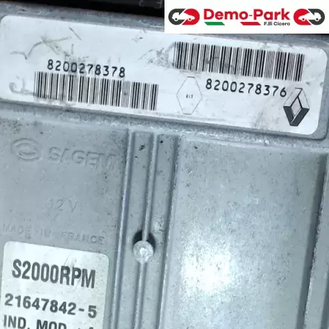 CENTRALINA MOTORE Renault LAGUNA 8200278376 S2000RPM 21647842-5 0